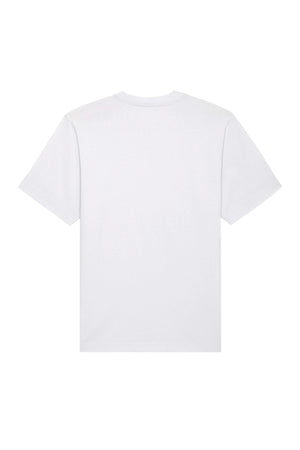 Tricou unisex Friz, model simplu – Alb – spate