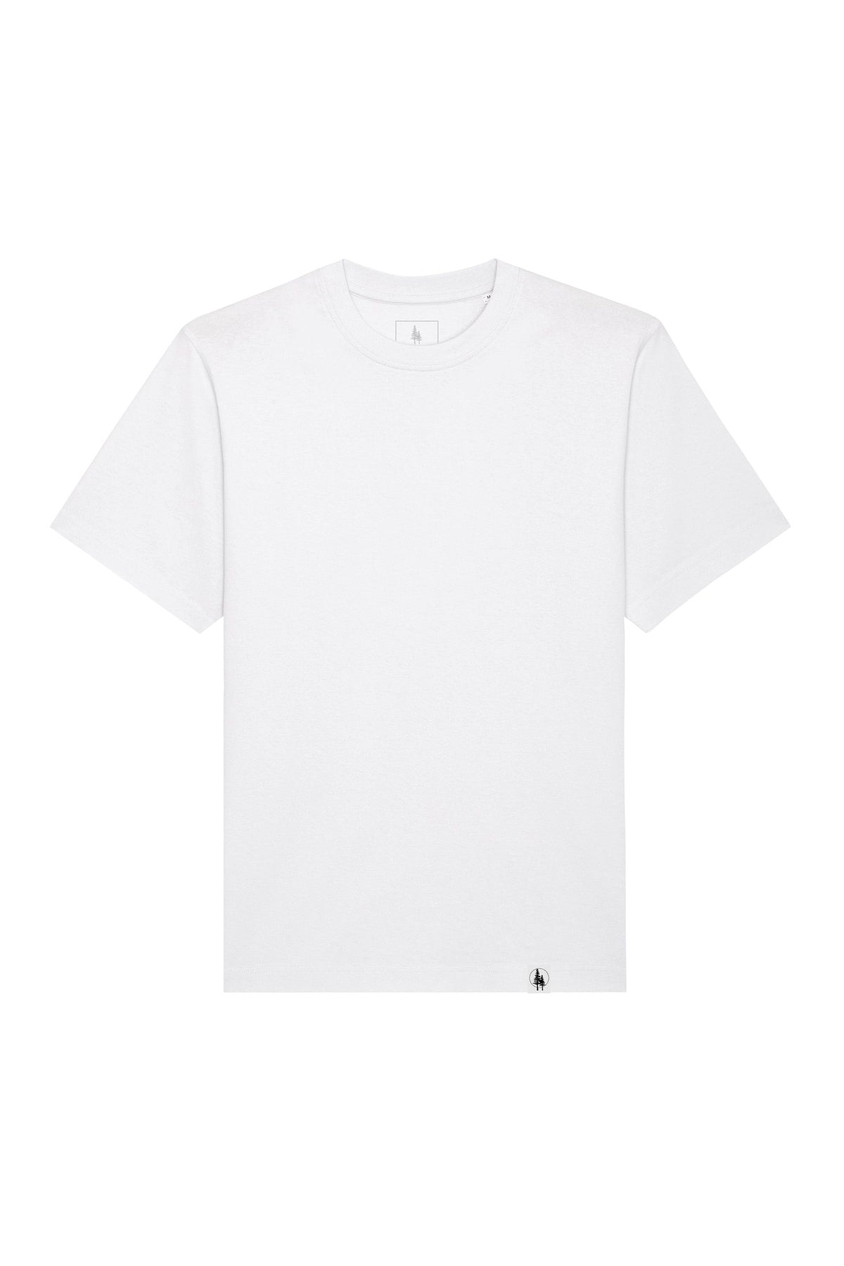 Tricou unisex Friz, model simplu – Alb – față