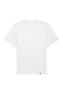 Tricou unisex Friz, model simplu – Alb – față