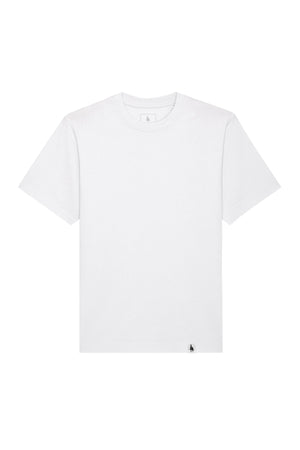 Tricou unisex Friz, model simplu – Alb – față