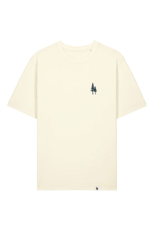 Tricou Friz print Not all those who wander are lost Cream - fata