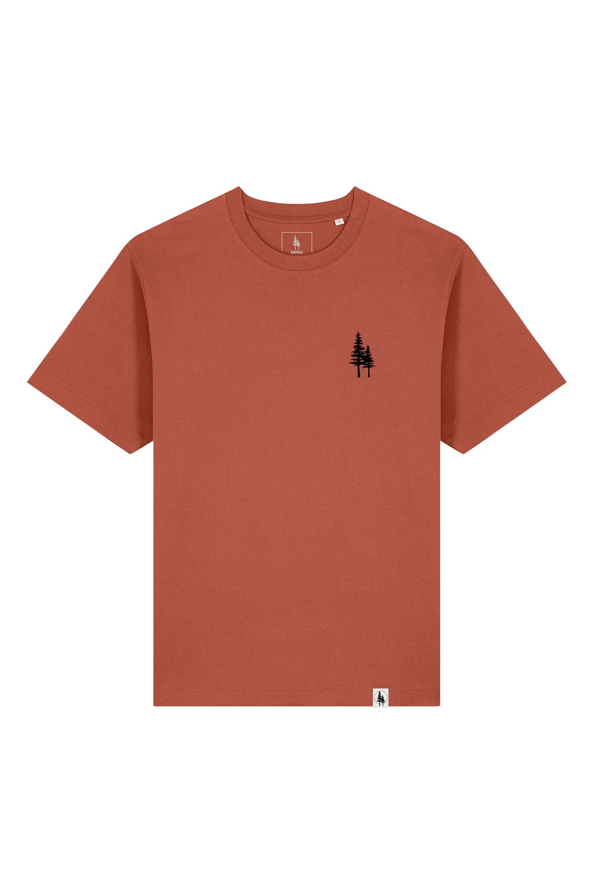 Tricou Friz print Not all those who wander are lost Heritage Brown - fata