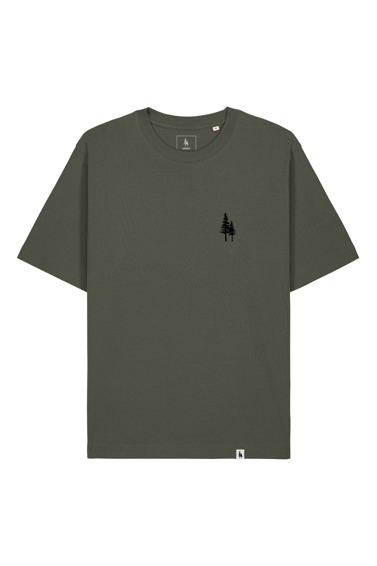 Tricou Friz print Not all those who wander are lost Khaki - fata