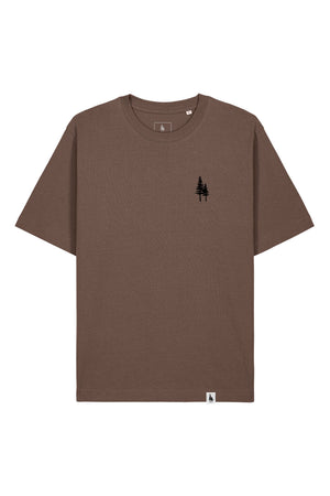 Tricou Friz print Not all those who wander are lost Mocha - fata