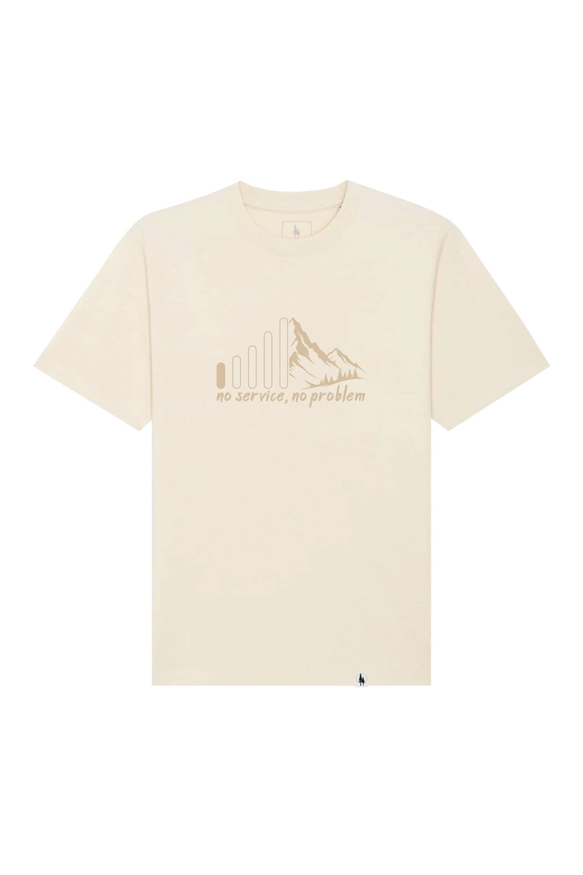 Tricou Friz print No Service Natural Raw - fata