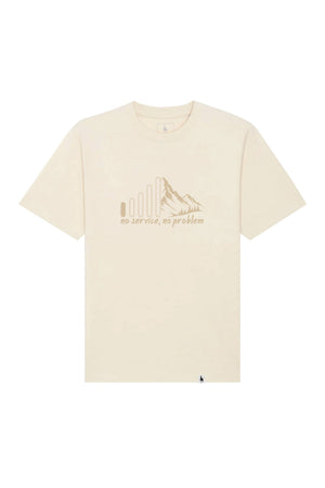 Tricou Friz print No Service Natural Raw - fata