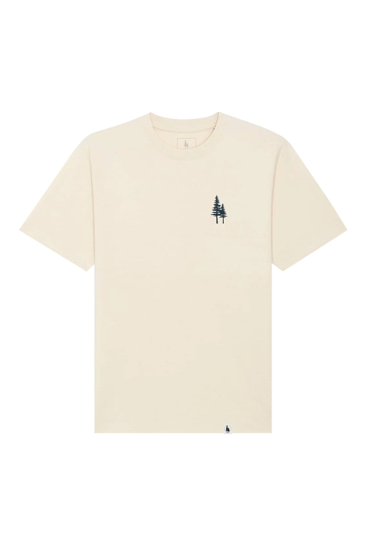 Tricou Friz print Not all those who wander are lost Natural Raw - fata