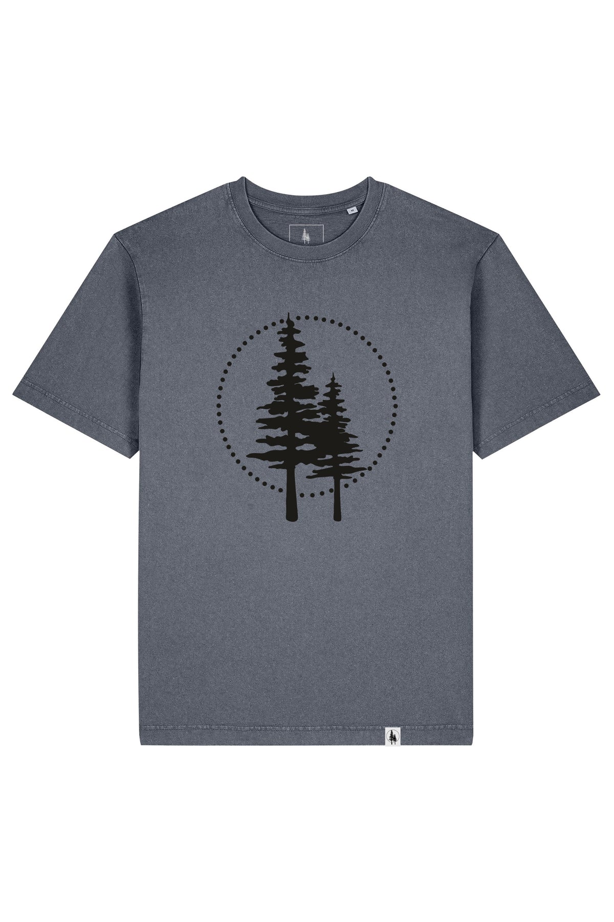 Tricou Friz Vintage print Logo Empath G. Dyed Anthracite - fata