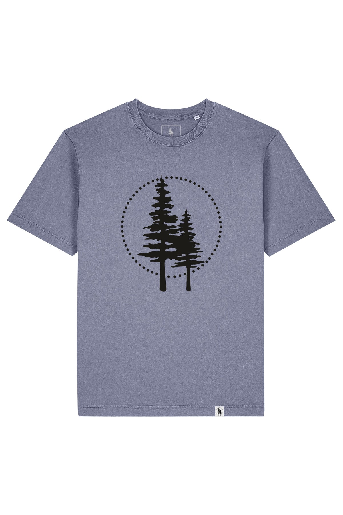 Tricou Friz Vintage print Logo Empath G. Dyed Blue Grey - fata