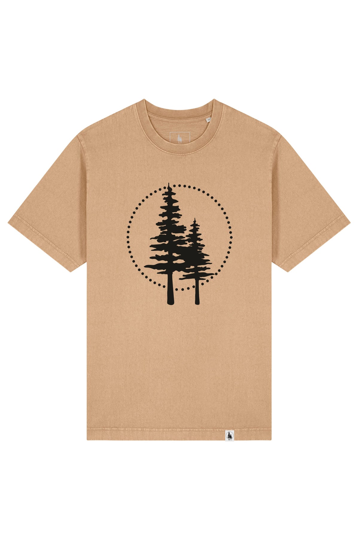 Tricou Friz Vintage print Logo Empath G. Dyed Latte - fata