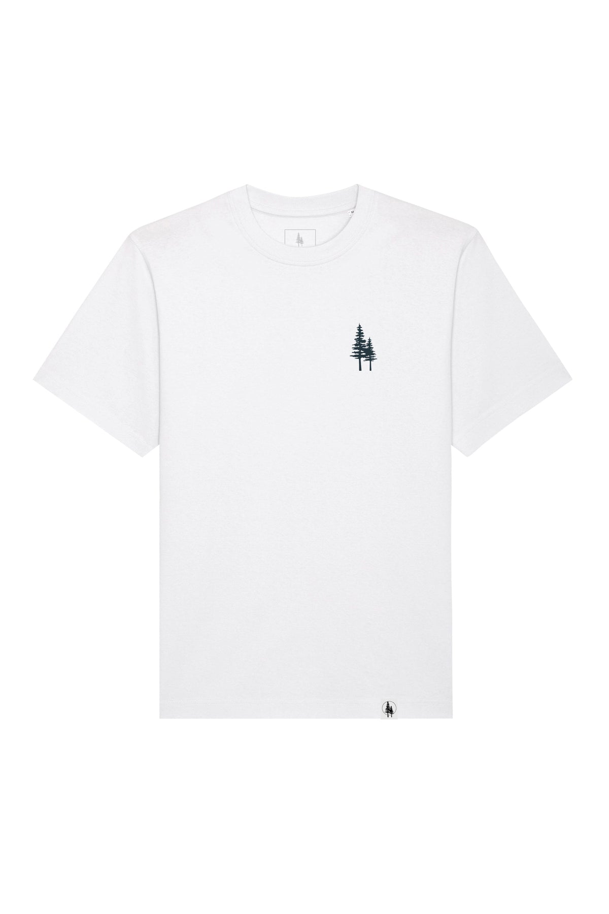 Tricou Friz print Not all those who wander are lost Alb - fata
