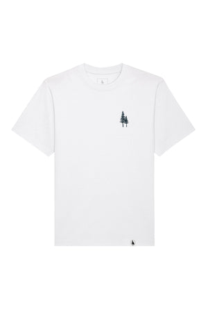 Tricou Friz print Not all those who wander are lost Alb - fata