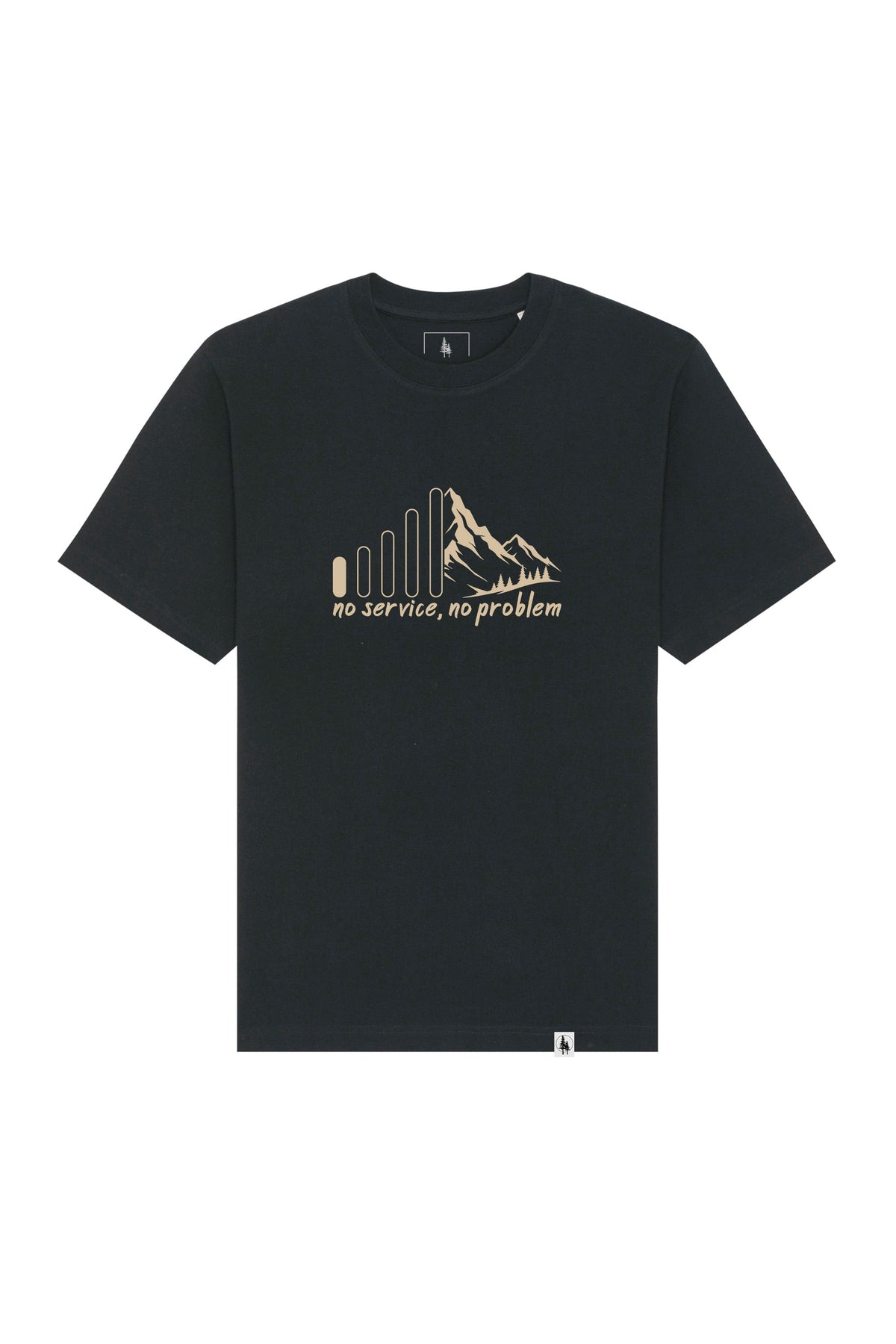 Tricou Friz print No Service Negru - fata