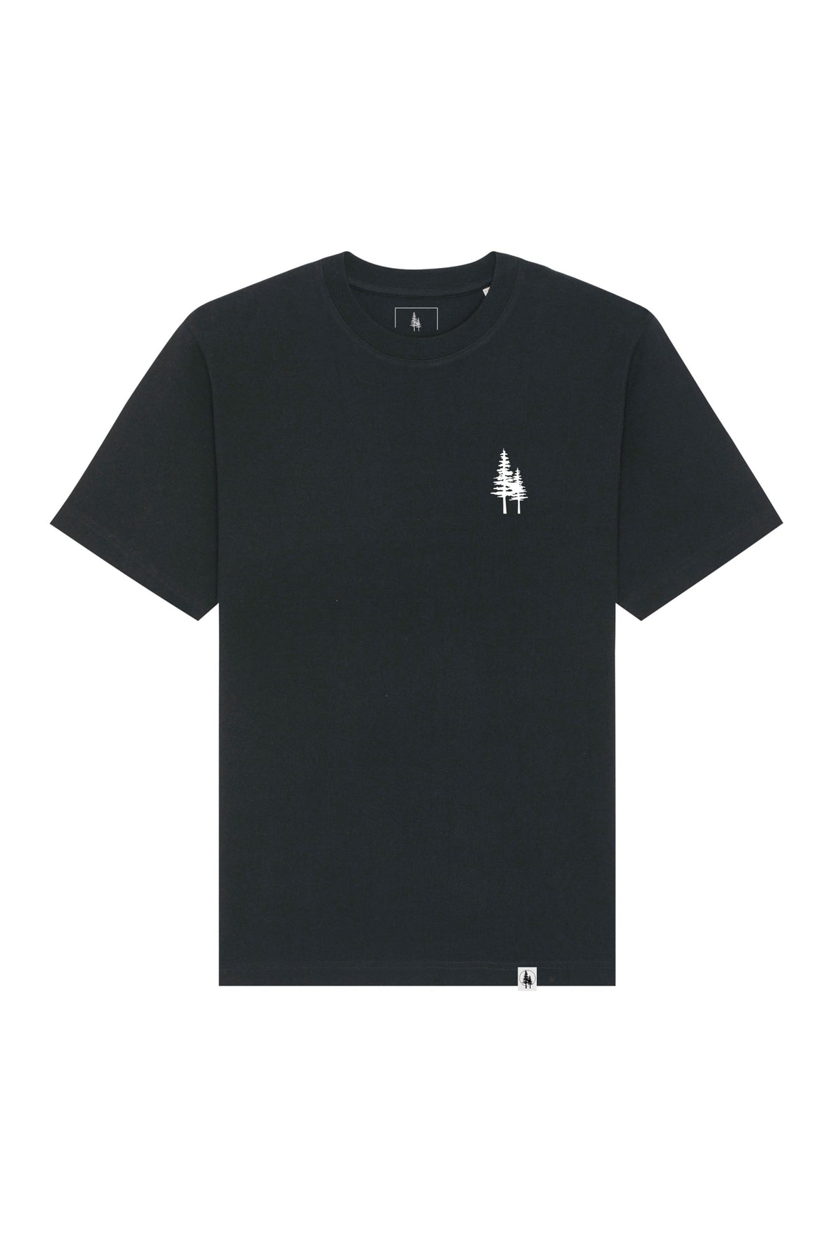Tricou Friz print Not all those who wander are lost Negru - fata