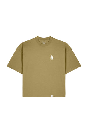 Tricou Hyro print Logo Empath Faded Olive - fata