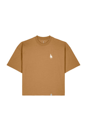 Tricou Hyro print Logo Empath Grounded Beige - fata