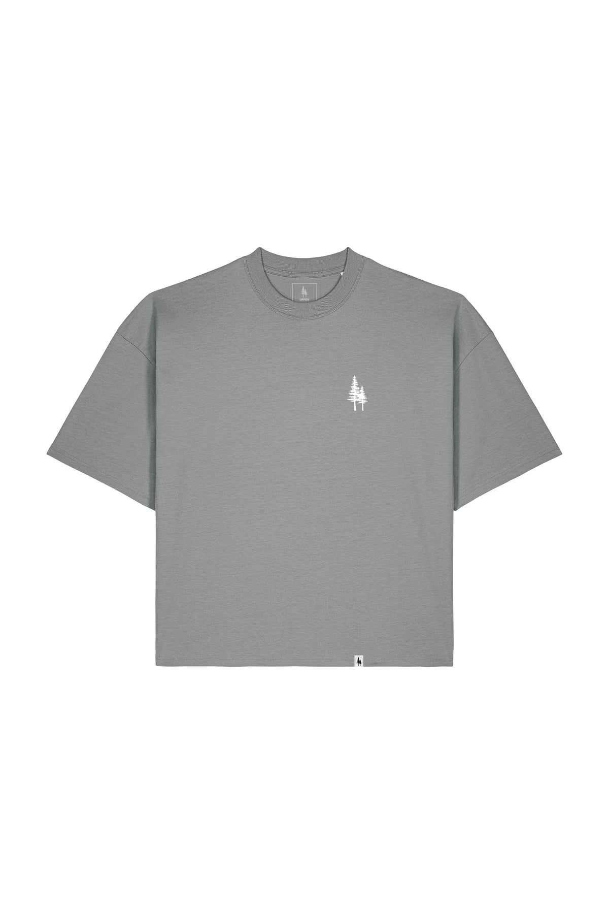 Tricou Hyro print Logo Empath Misty Grey - fata