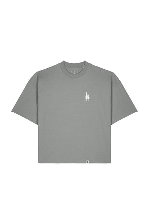 Tricou Hyro print Logo Empath Misty Grey - fata
