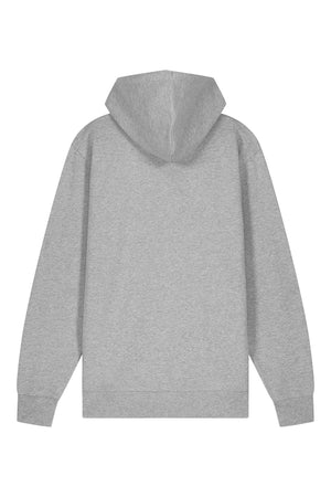 Hanorac premium cu fermoar Korin, Logo Brodat – Heather Grey – spate
