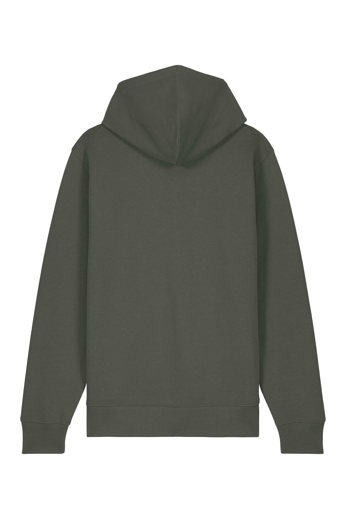 Hanorac premium cu fermoar Korin, Logo Brodat – Khaki – spate