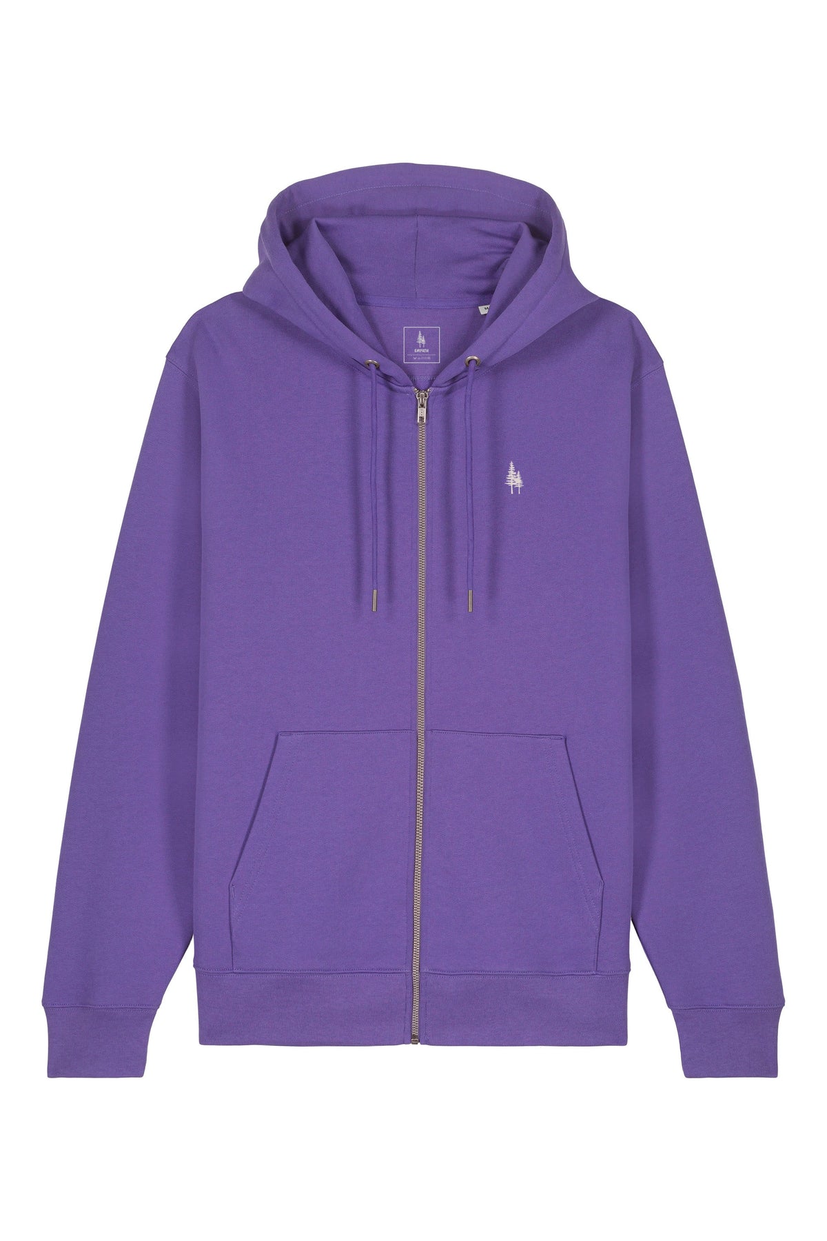 Hanorac premium cu fermoar Korin, Logo Brodat – Purple Love – față