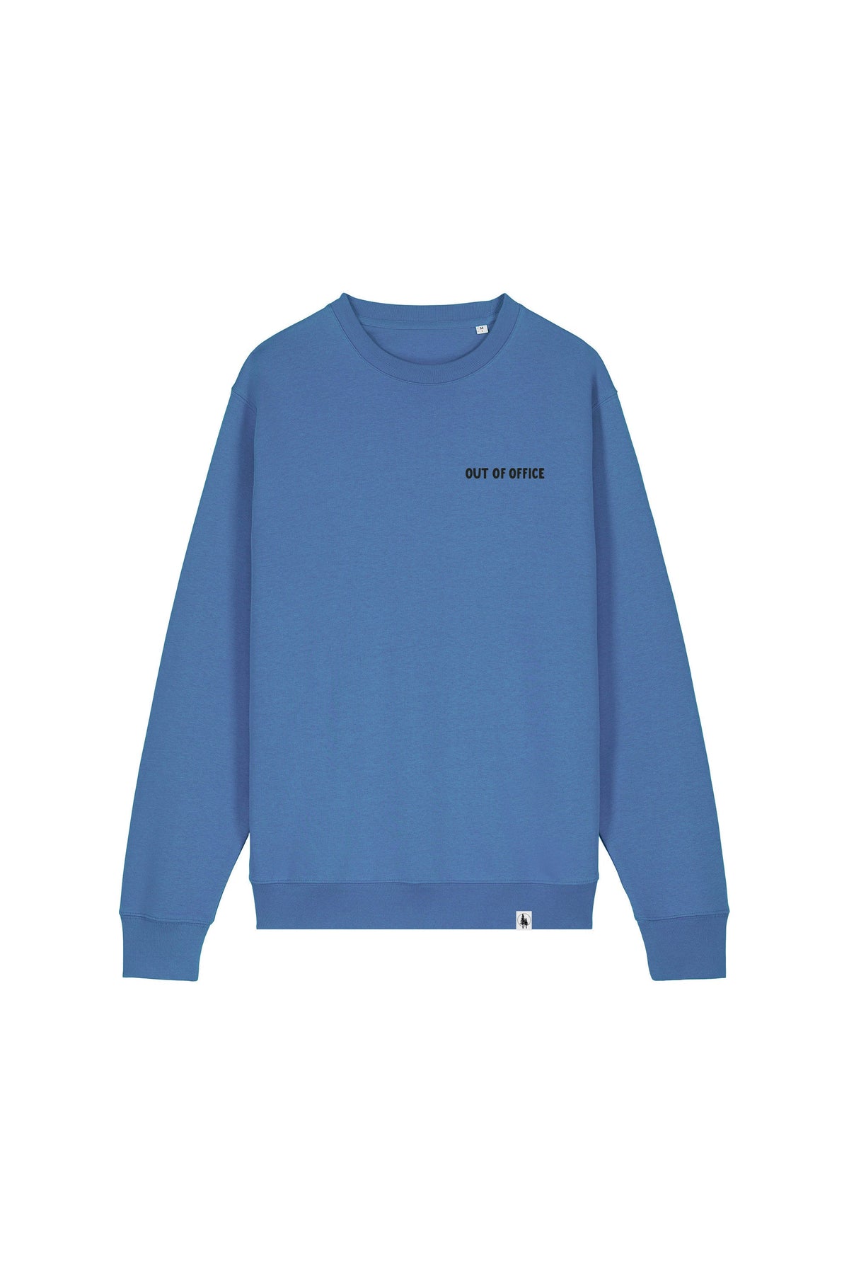 Bluza unisex subtire Mato, print Out of office, Bright Blue - față