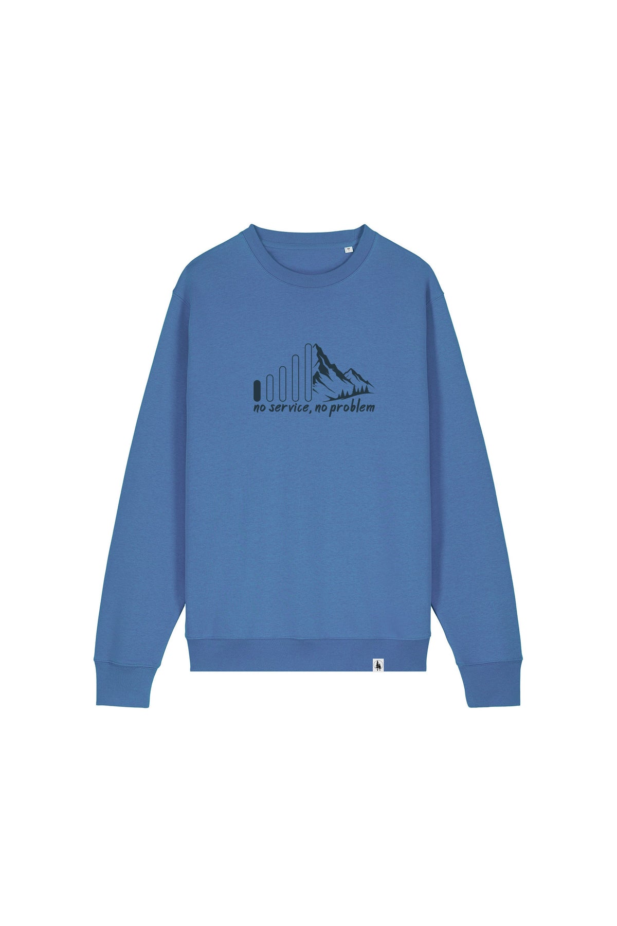 Bluza unisex subtire Mato, print No service, Bright Blue - față