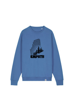 Bluza unisex subtire Mato, print Wood, Bright Blue - față