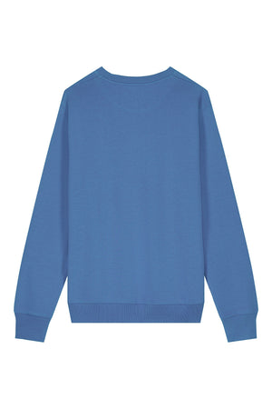 Bluza unisex subtire Mato, print No service, Bright Blue - spate