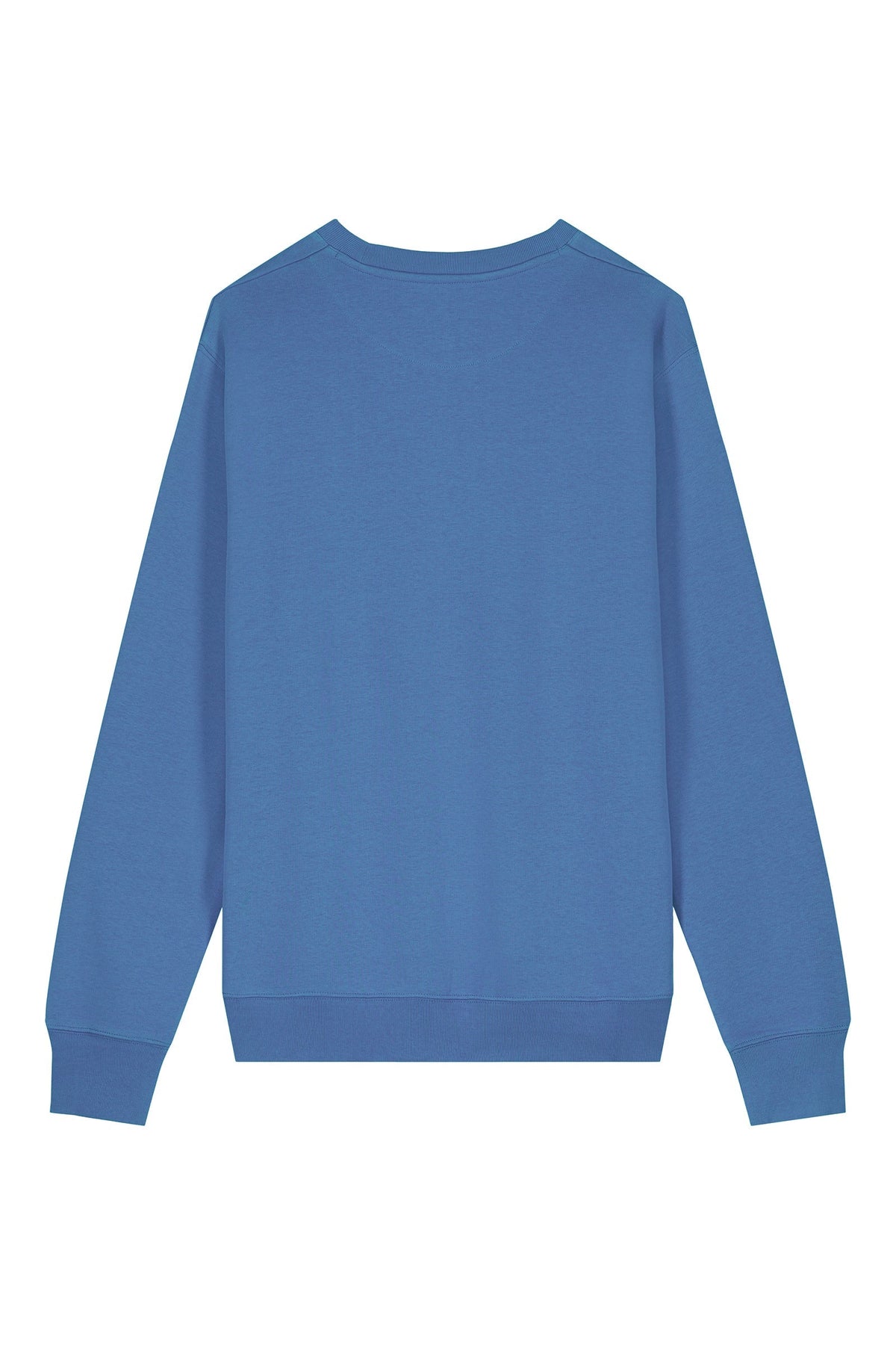 Bluza unisex subtire Mato, print Wood, Bright Blue - spate