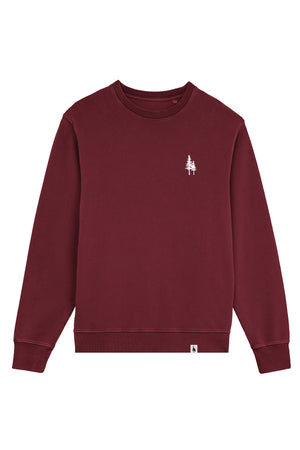Bluza unisex subtire Mato, print Logo Empath – Burgundy – față