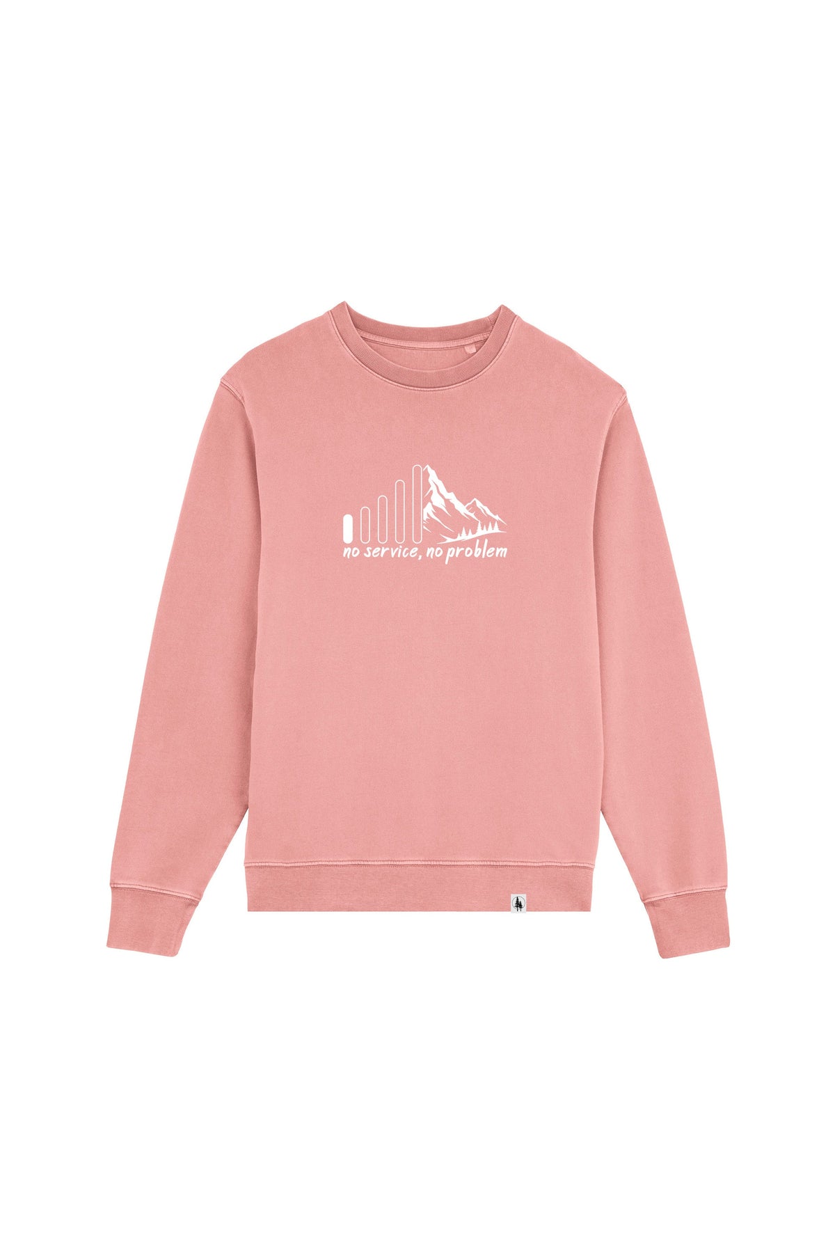 Bluza unisex subtire Mato, print No service, Canyon Pink - față