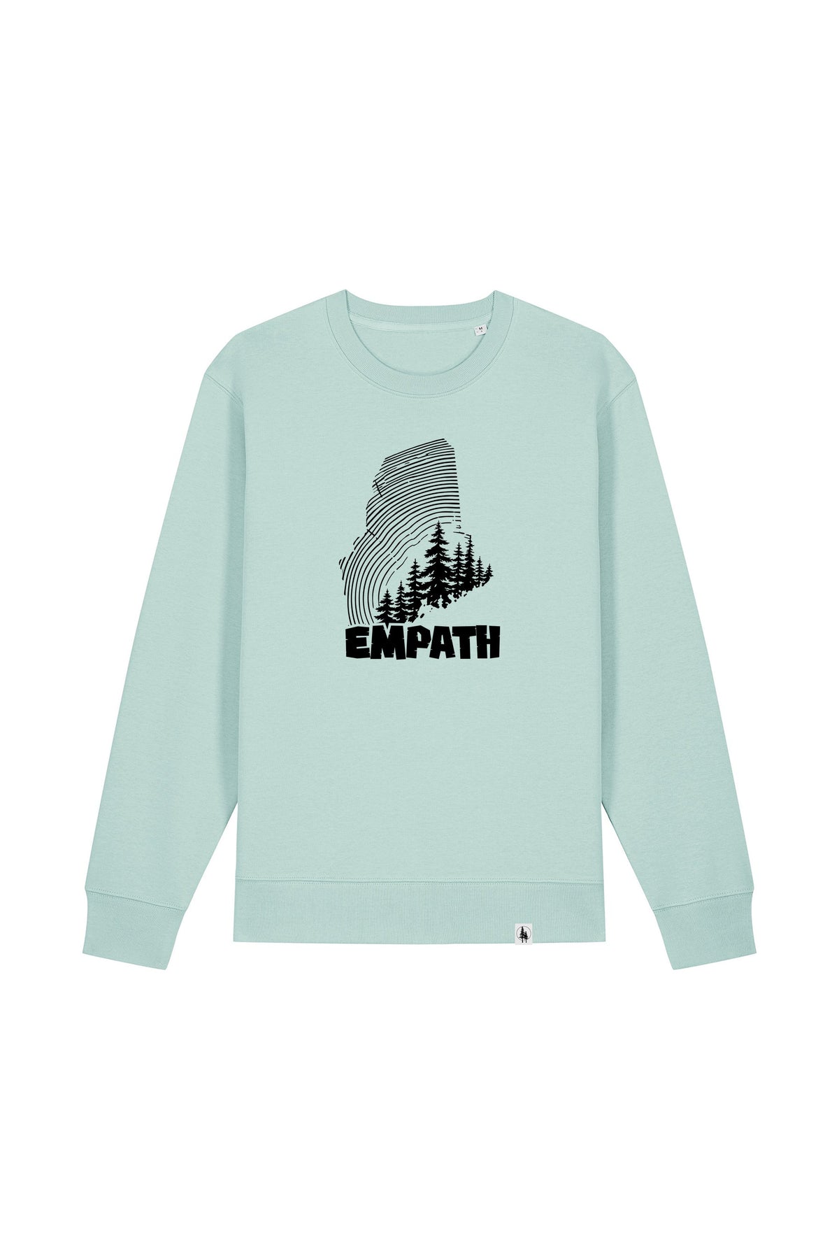 Bluza unisex subtire Mato, print Wood, Caribbean Blue - față