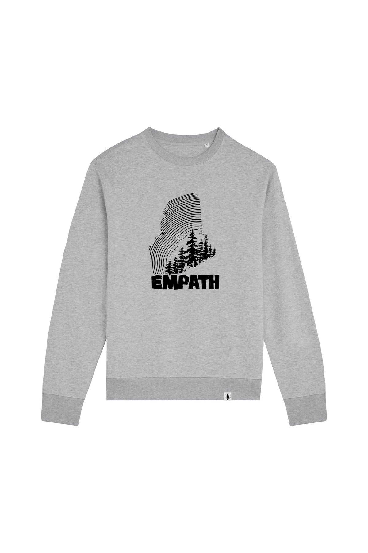 Bluza unisex subtire Mato, print Wood, Heather Grey - față