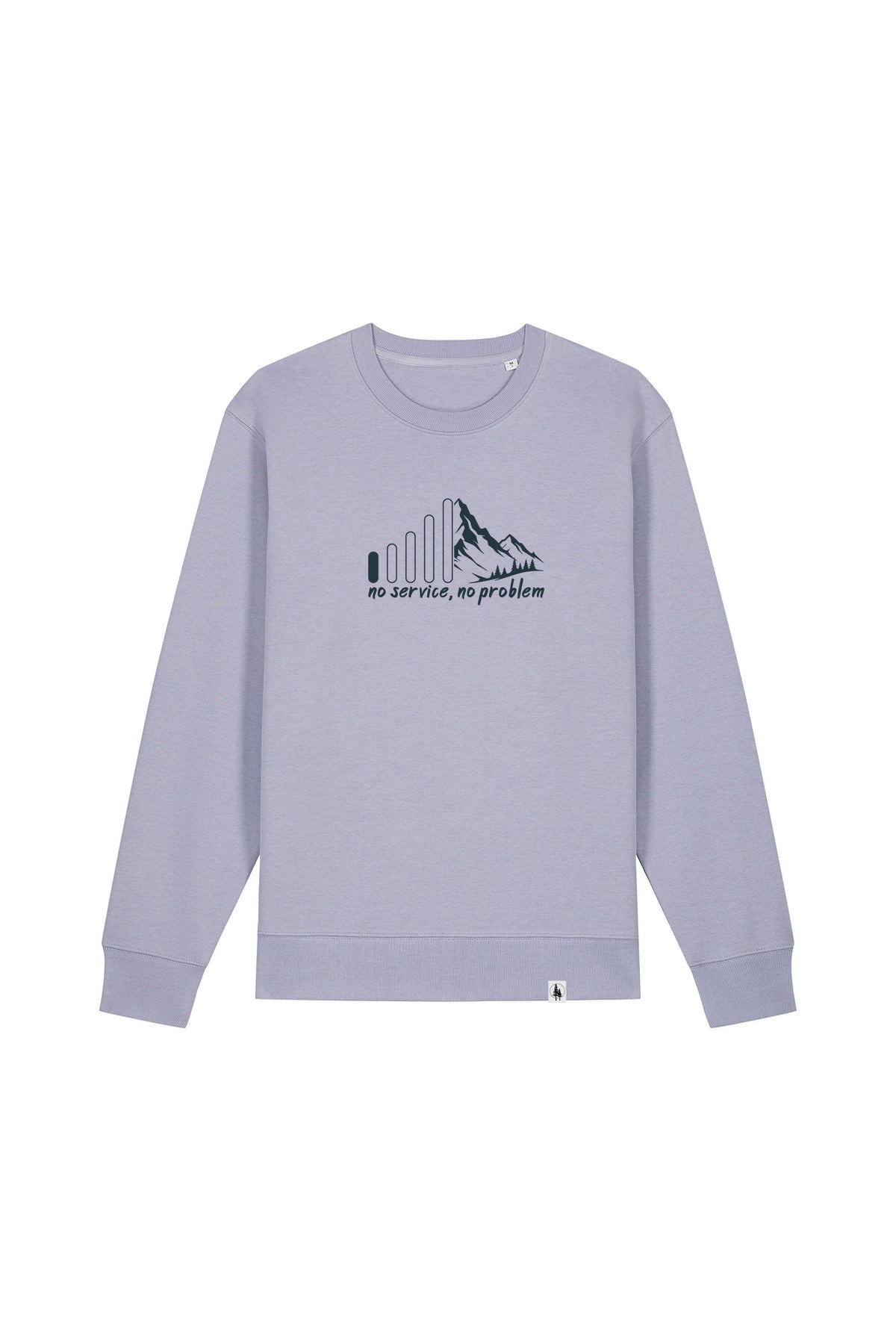 Bluza unisex subtire Mato, print No service, Lavender - față