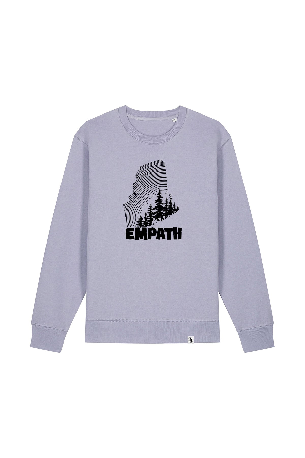 Bluza unisex subtire Mato, print Wood, Lavender - față
