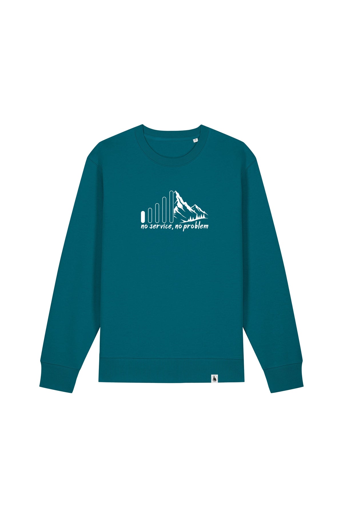 Bluza unisex subtire Mato, print No service, Ocean Depth - față
