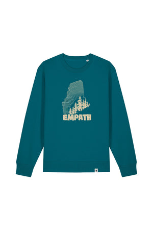 Bluza unisex subtire Mato, print Wood, Ocean Depth - față