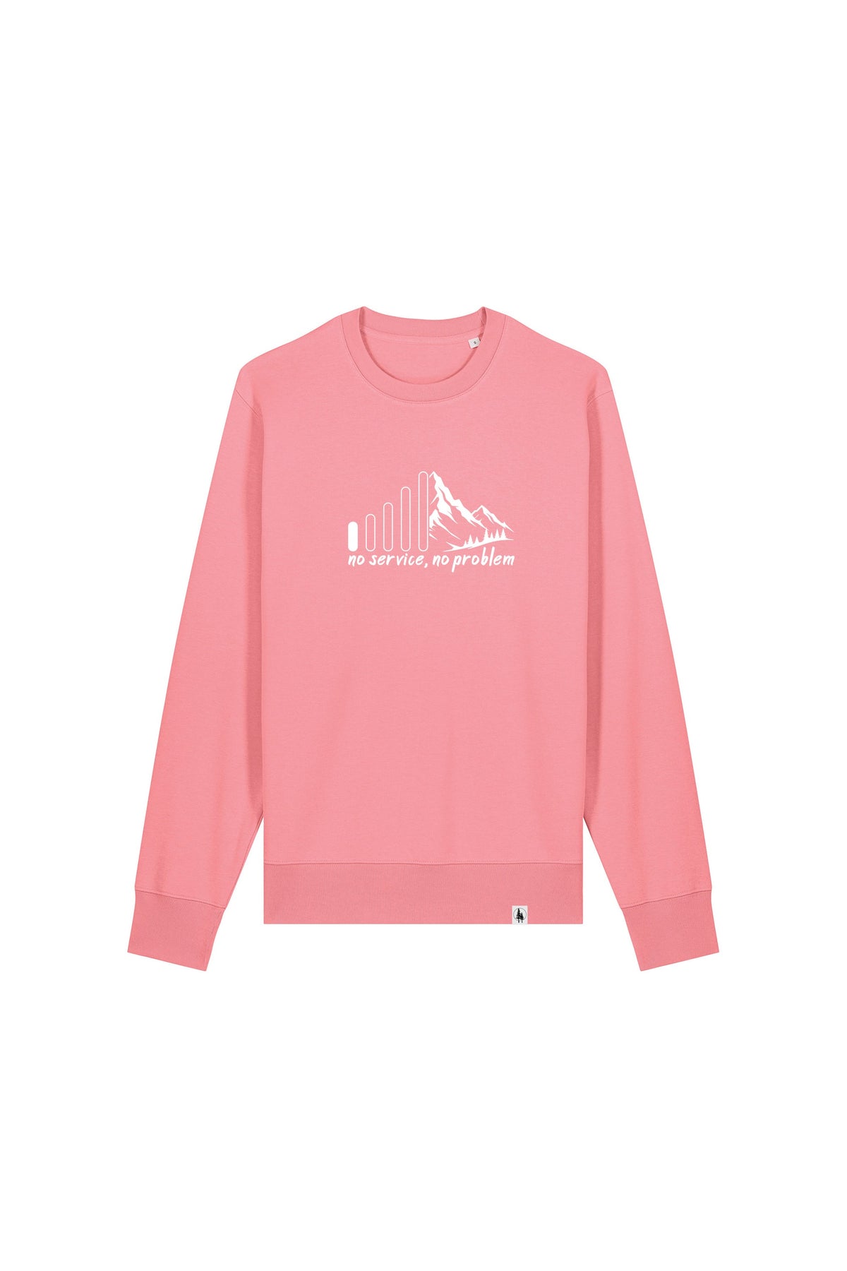 Bluza unisex subtire Mato, print No service, Pink Joy - față