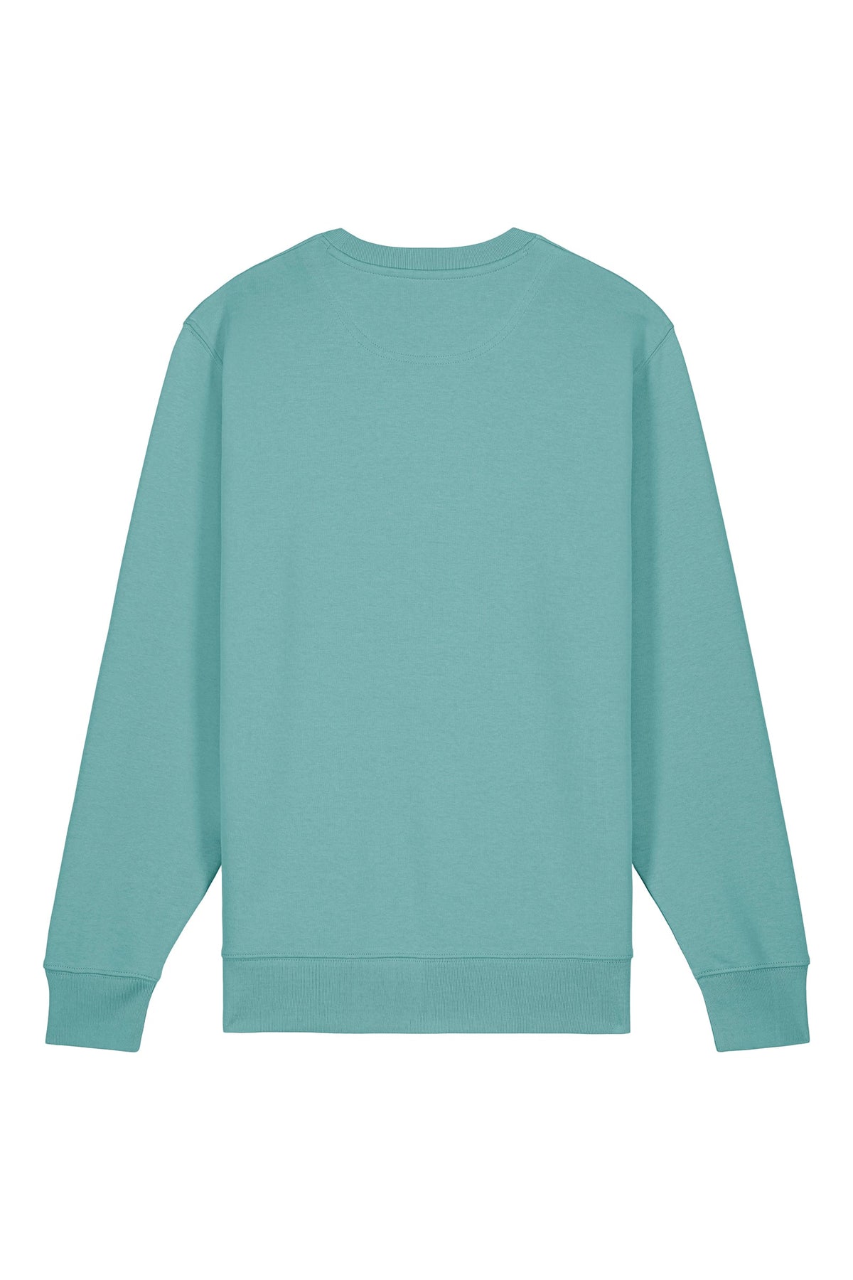 Bluza unisex subtire Mato, print Logo Empath – Teal Monstera – spate