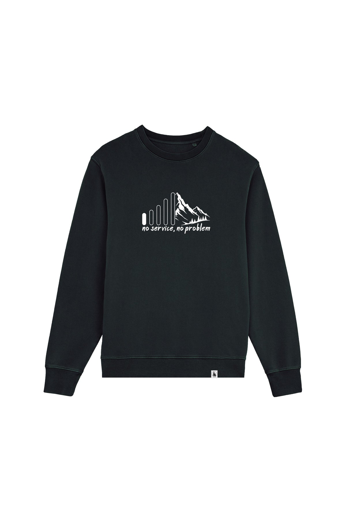 Bluza unisex subtire Mato, print No service, Negru - față