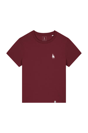 Tricou dama Mura, print Logo Empath – Burgundy – față