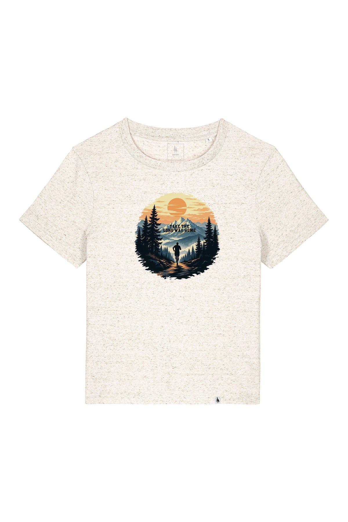 Tricou dama Mura print Long way home Eco Heather - fata