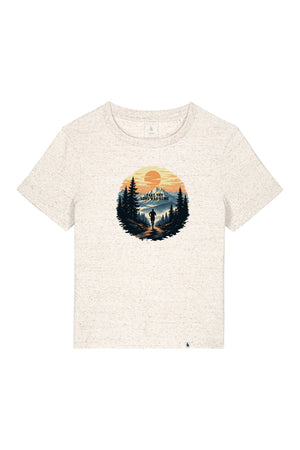 Tricou dama Mura print Long way home Eco Heather - fata