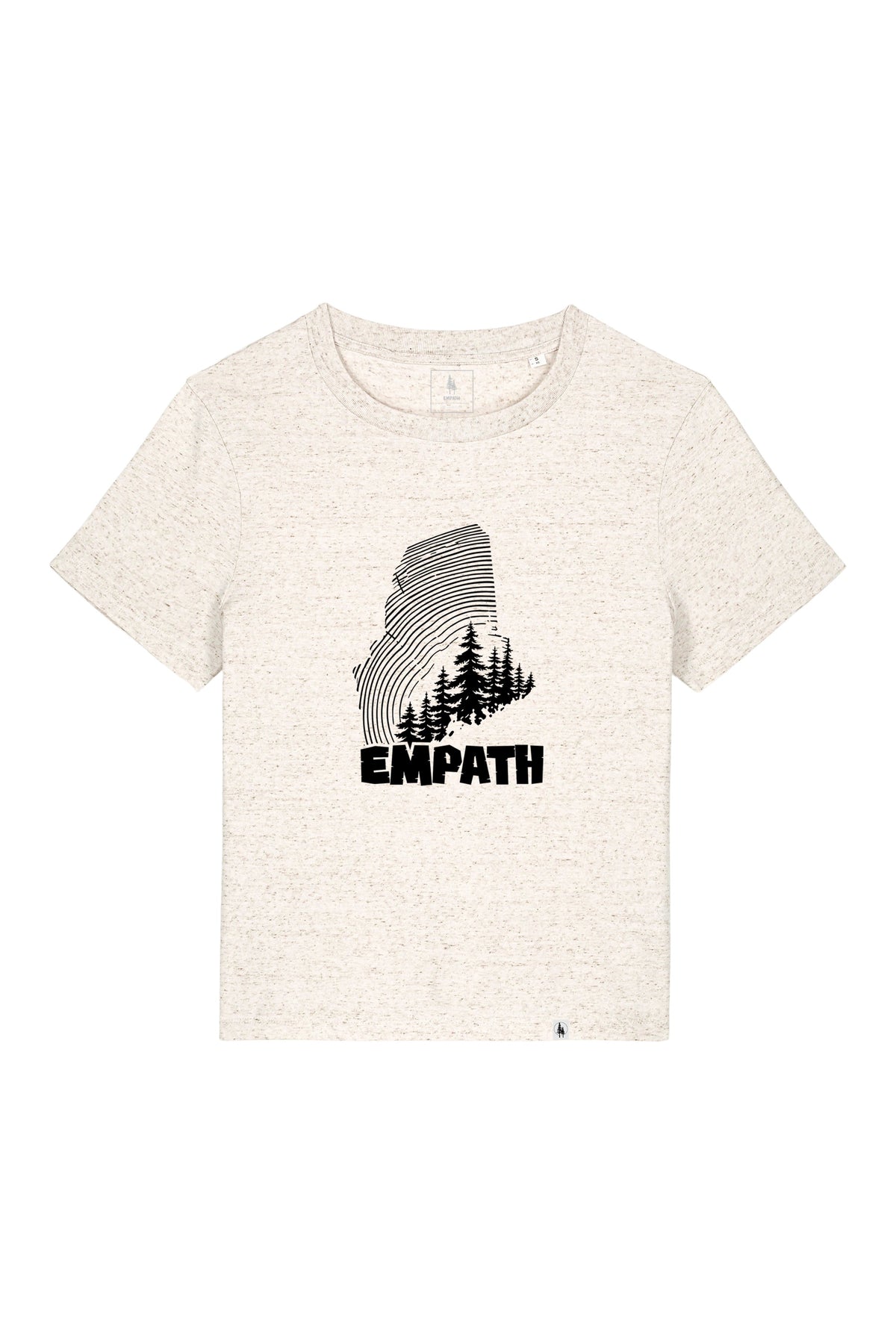 Tricou dama Mura, print Wood, Eco Heather - față
