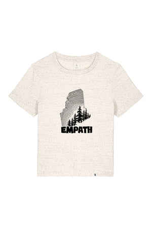 Tricou dama Mura, print Wood, Eco Heather - față