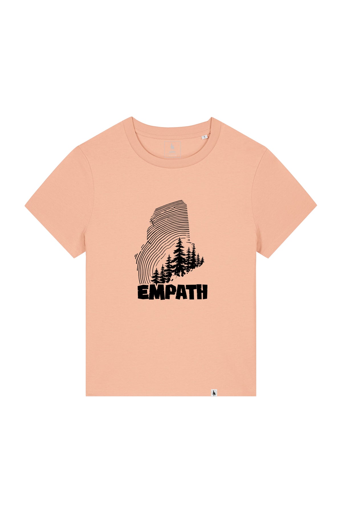 Tricou dama Mura, print Wood, Peach - față