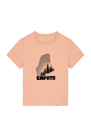 Tricou dama Mura, print Wood, Peach - față
