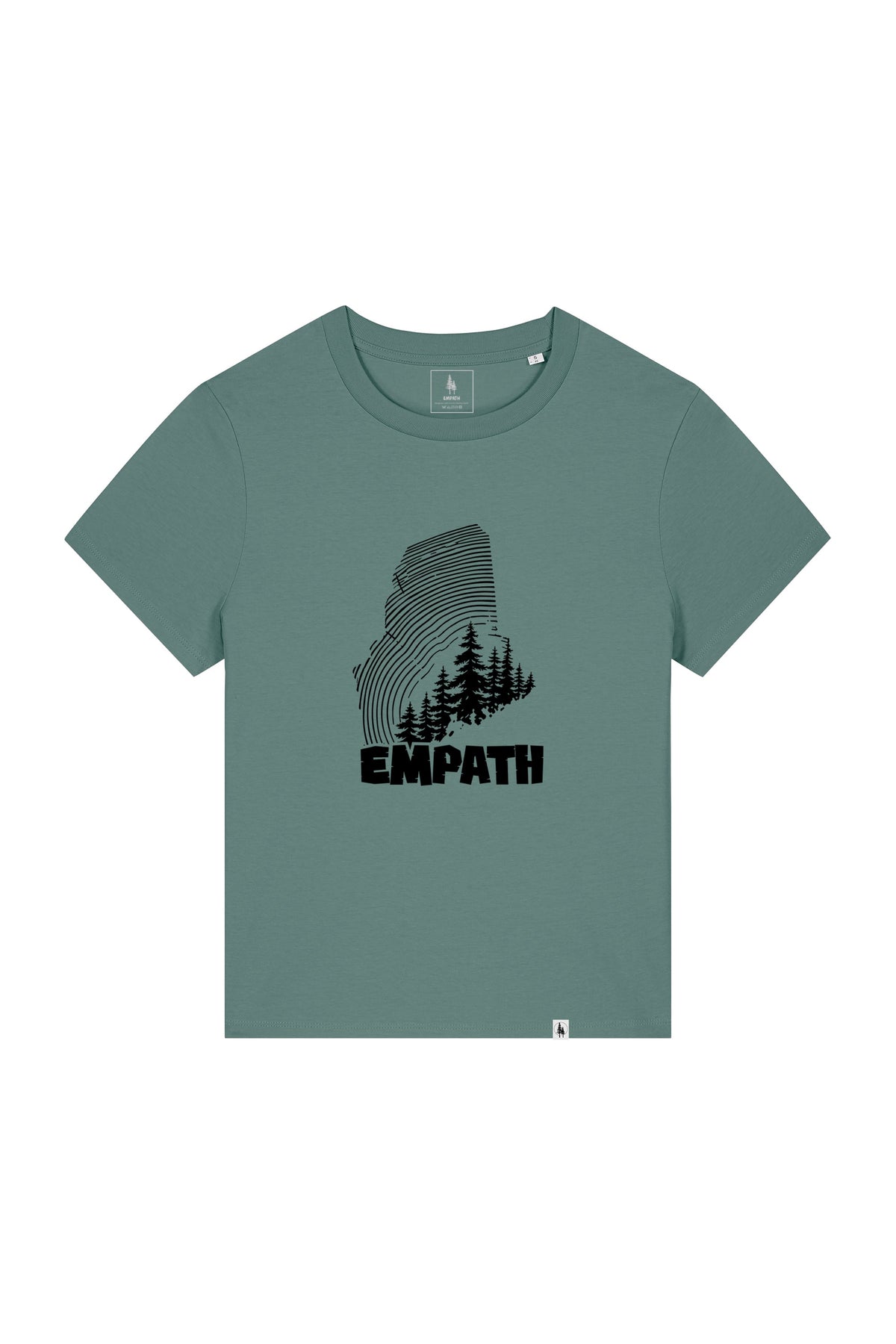 Tricou dama Mura, print Wood, Green Bay - față
