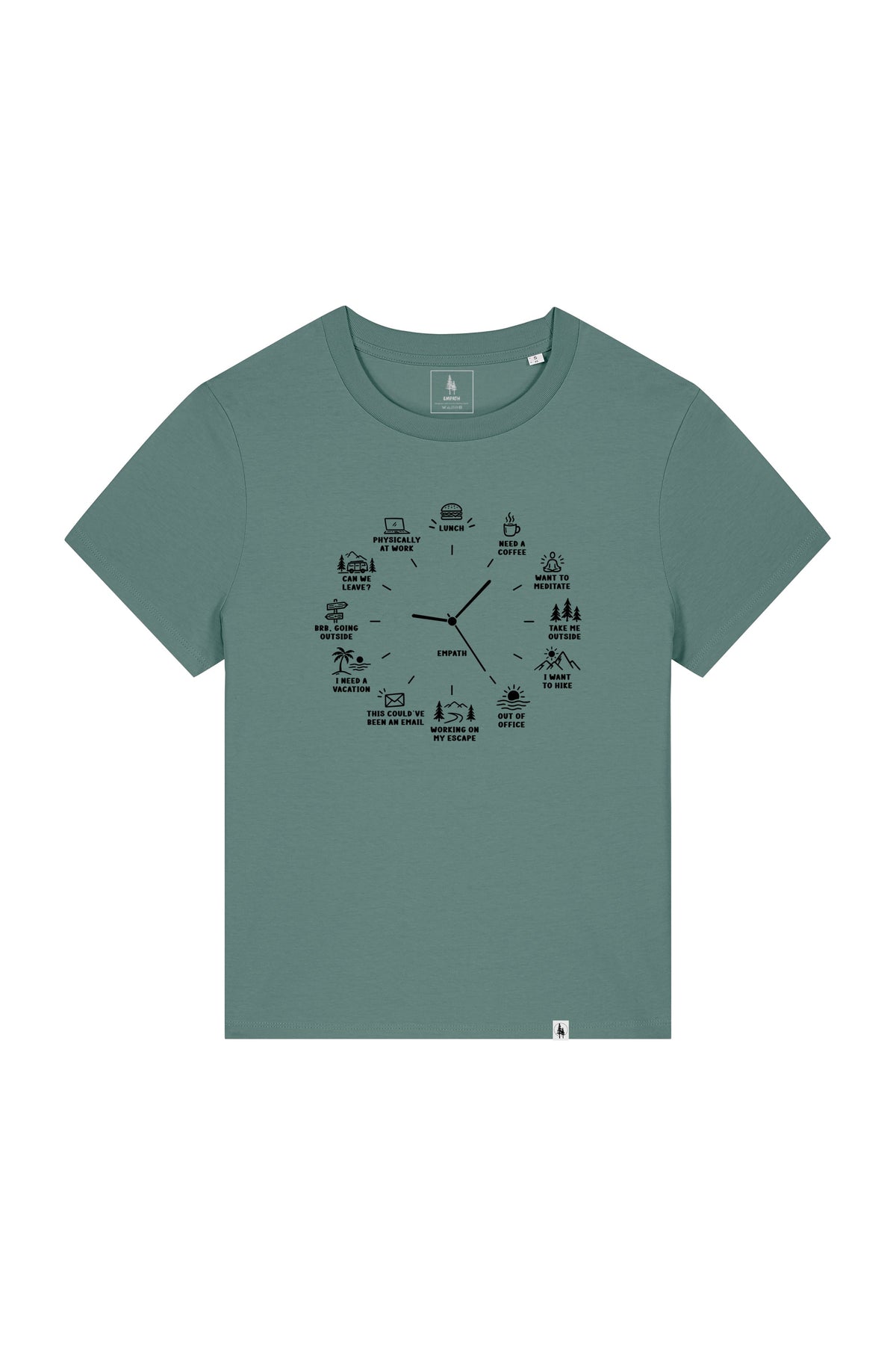 Tricou dama Mura, print Time to, Green Bay - față